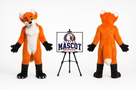 Long Fur Husky Fox Dog Fursuit Mascot Costume