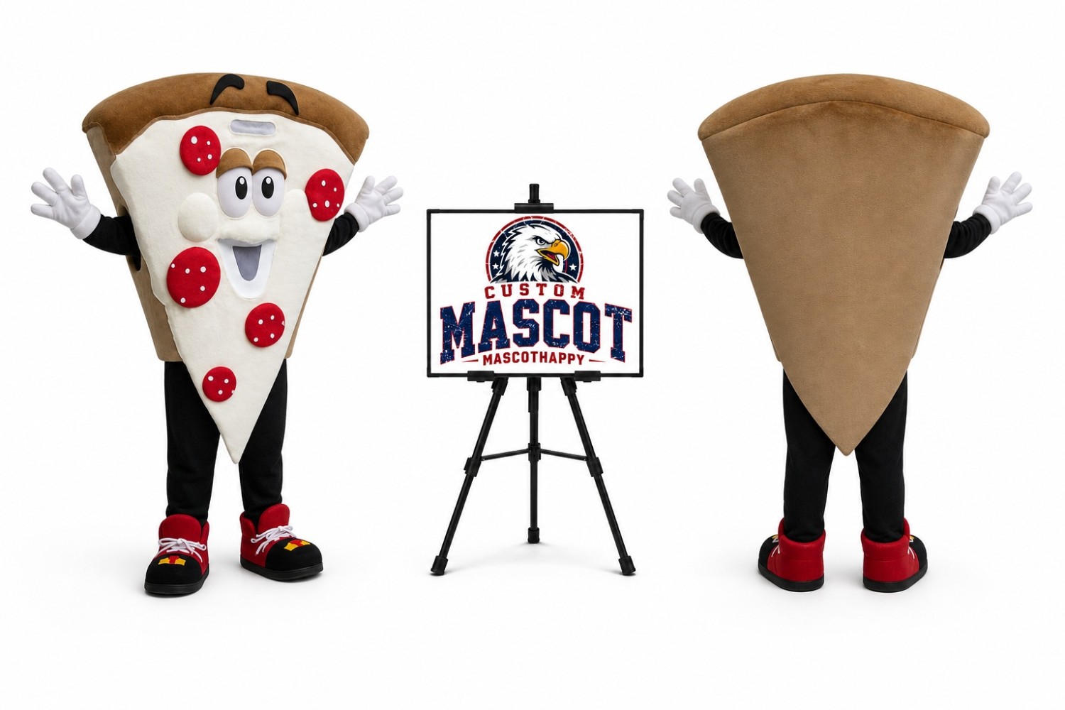 Pepperoni Pizza Mascot Costume Pepperoni Pizza Mascot Costume