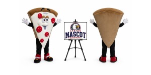 Pepperoni Pizza Mascot Costume Pepperoni Pizza Mascot Costume