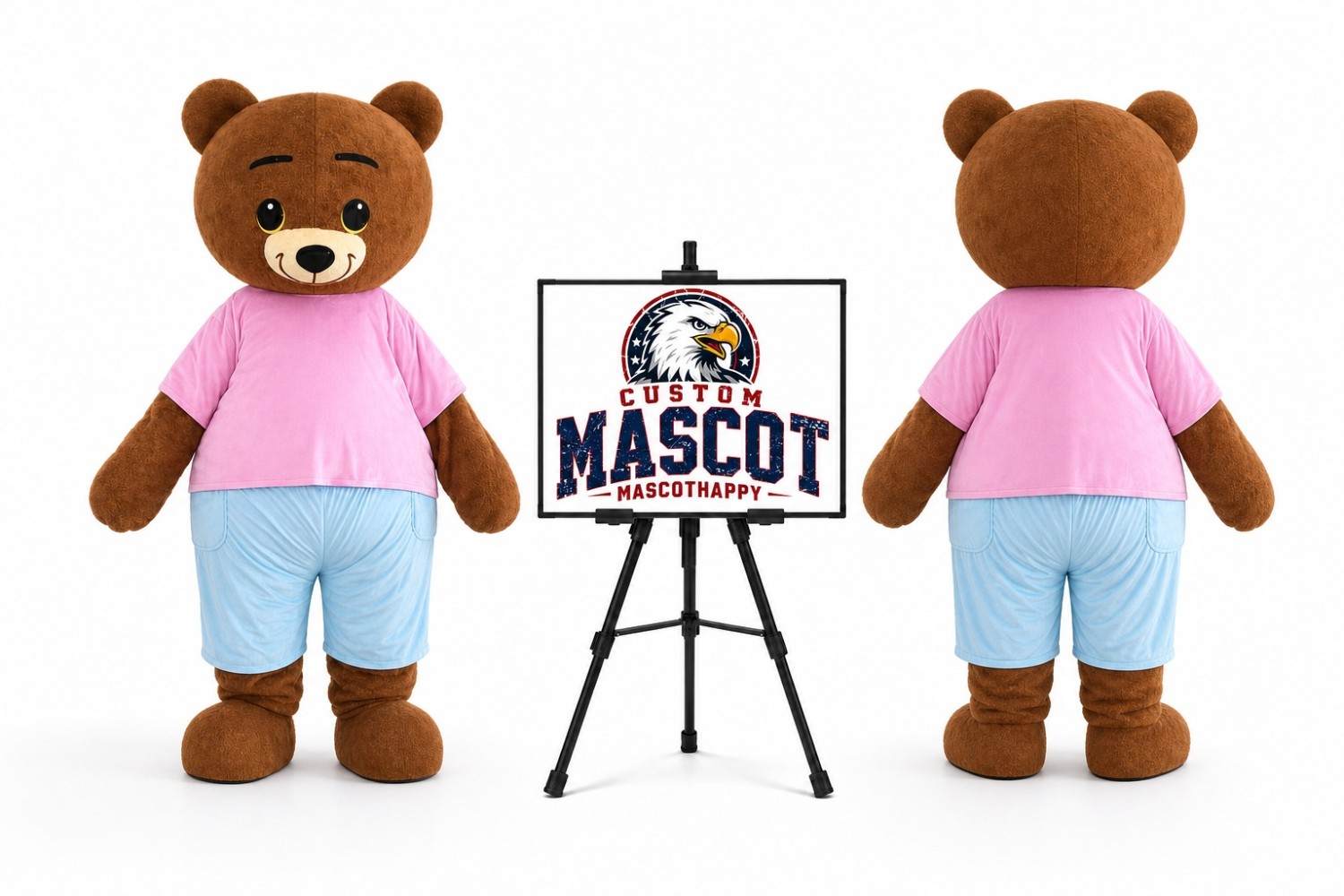 T-Shirt Adult Teddy Bear Mascot Costume T-Shirt Adult Teddy Bear Mascot Costume