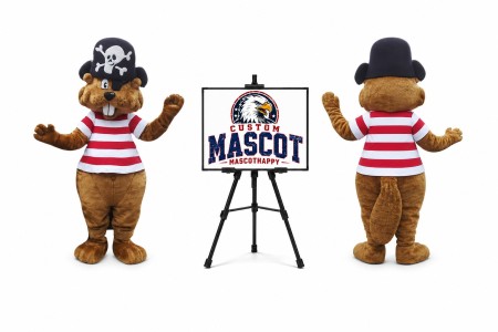 Pirate Beaver Mascot Costume for Parties