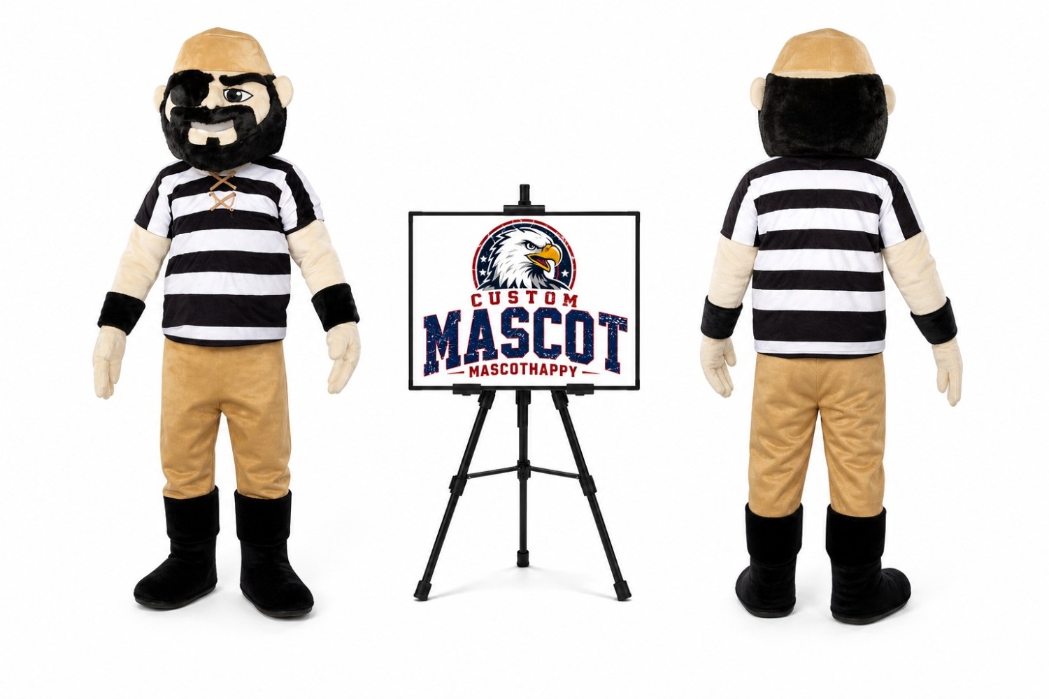 Pirate Man Mascot Costume for Parties Pirate Man Mascot Costume for Parties