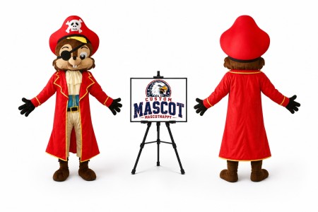 Pirate Squirrel Mascot Costume for Parties