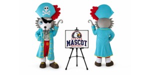 Pirate Wolf Mascot Costume for Parties Pirate Wolf Mascot Costume for Parties
