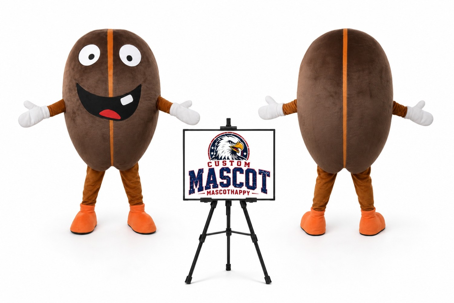 Plant Coffee Beans Mascot Costume Plant Coffee Beans Mascot Costume