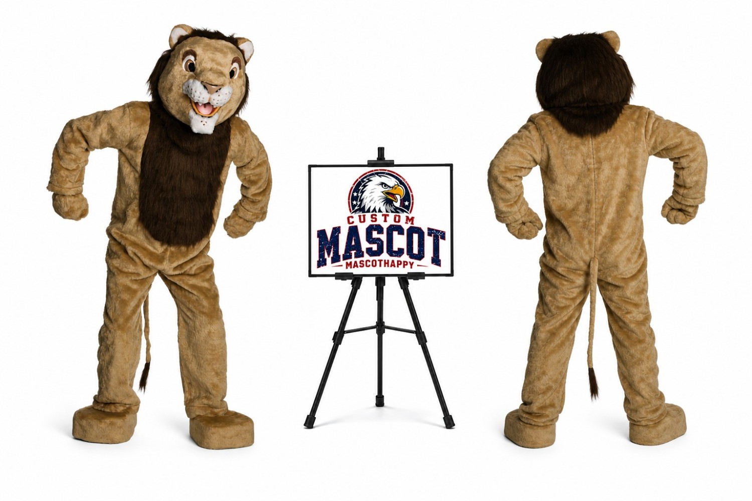 Plush Adult Deluxe Lion Mascot Costume Plush Adult Deluxe Lion Mascot Costume