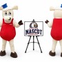 Plush Cartoon Genius Sheep Mascot Costume