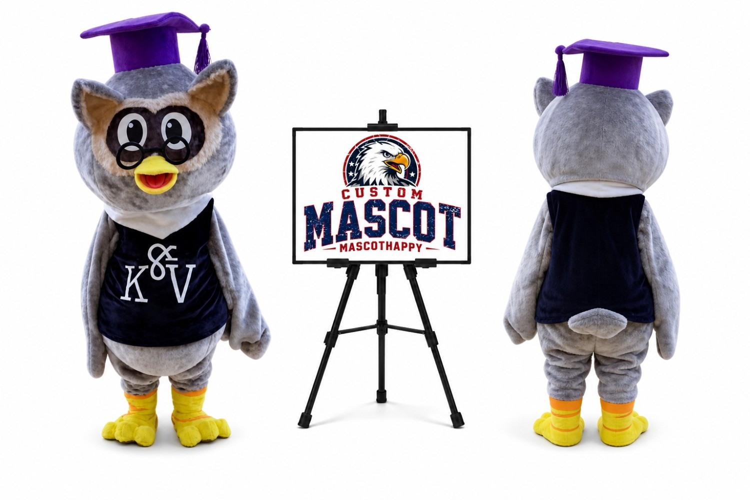 Plush Doctor Owl Mascot Costume Plush Doctor Owl Mascot Costume