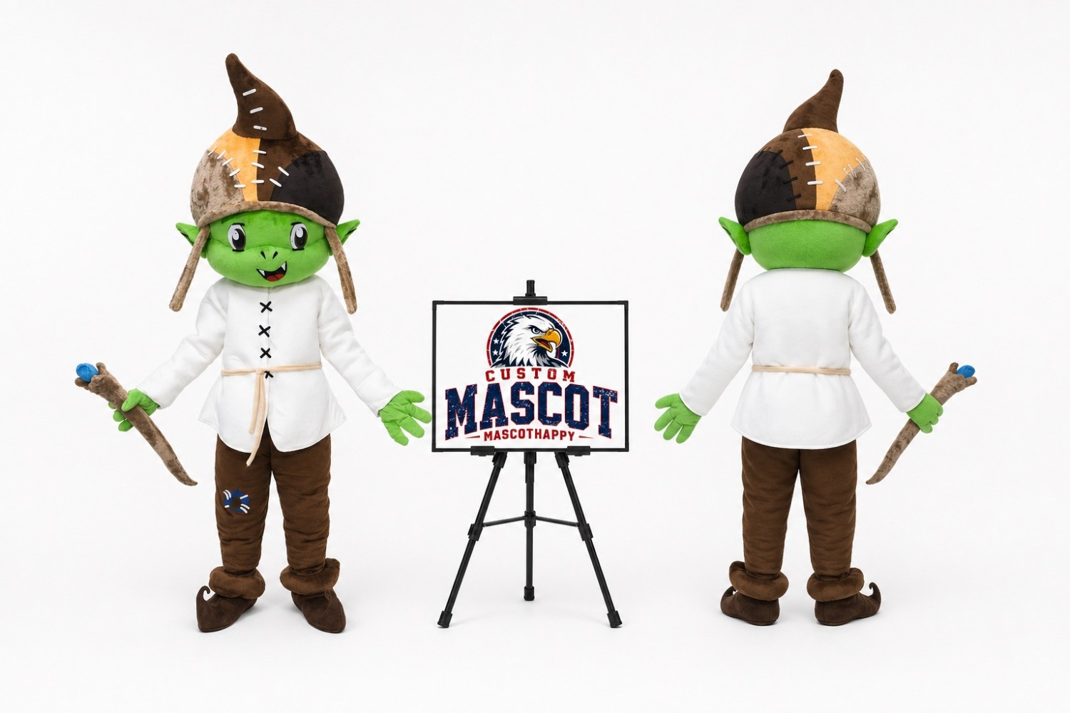 Plush Witch Elf Mascot Costume for Halloween Events Plush Witch Elf Mascot Costume for Halloween Events