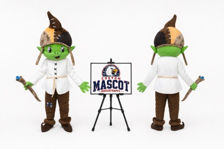 Plush Witch Elf Mascot Costume for Halloween Events