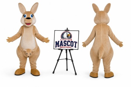 Plush Kangaroo Mascot Costume