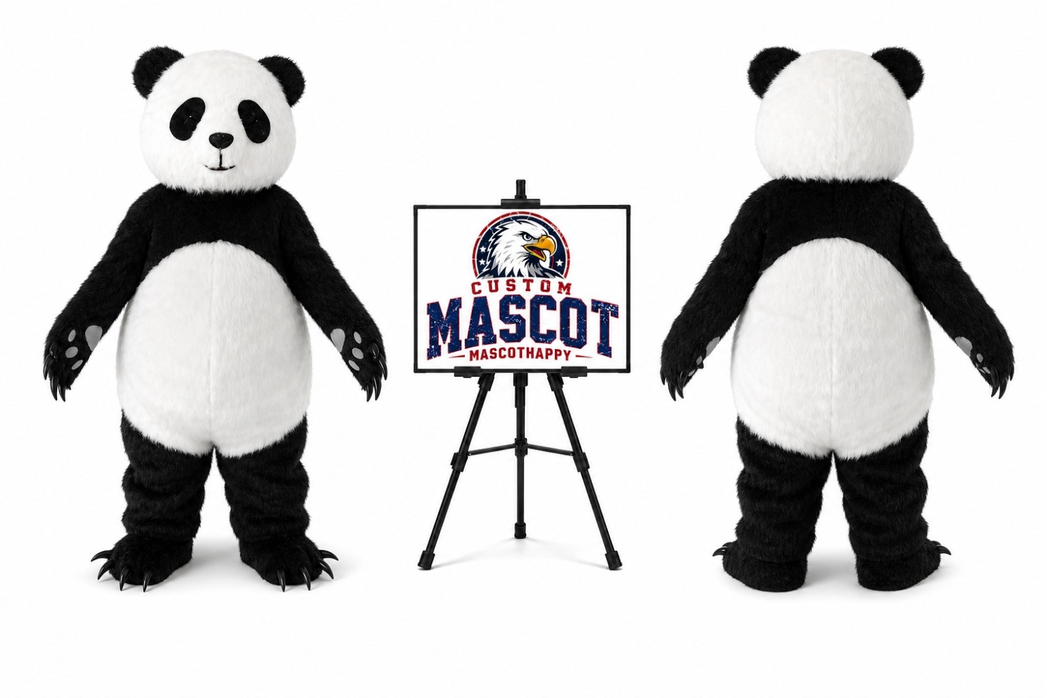 White and Black Plush Panda Mascot Costume White and Black Plush Panda Mascot Costume