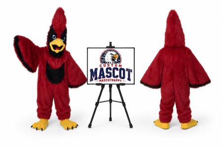 Plush Cardinal Mascot Costume