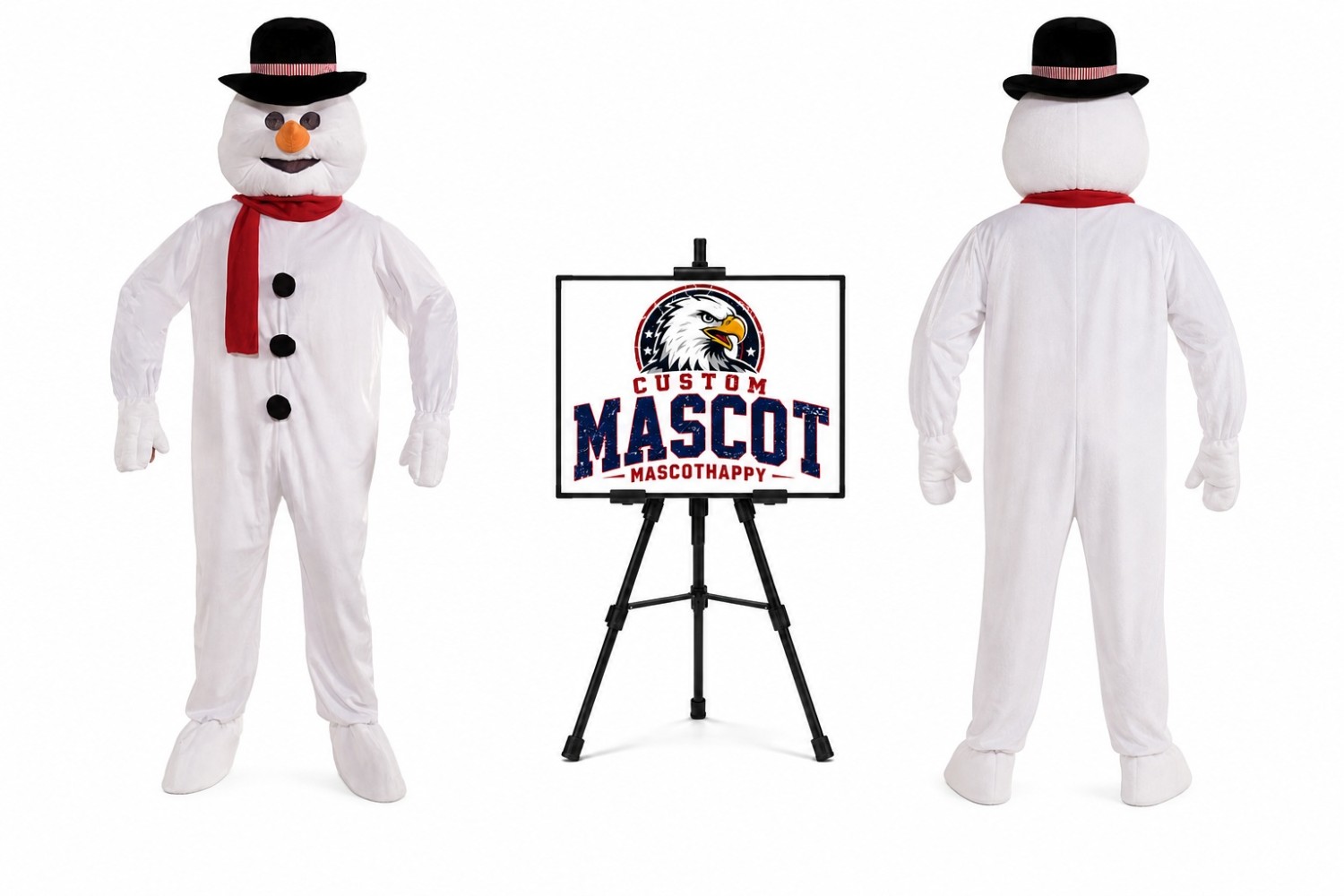 Snowman Mascot Costume for Christmas Events Snowman Mascot Costume for Christmas Events