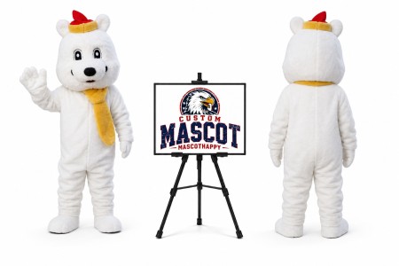 Plush Polar Bear Mascot Costume