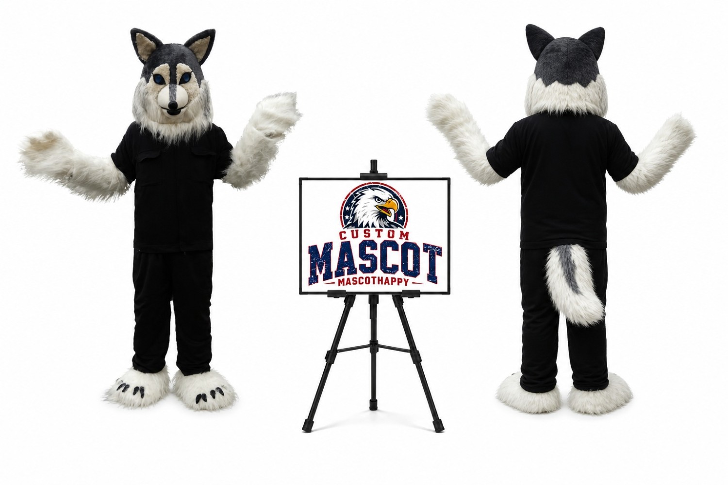 Plush Wolf Husky Mascot Costume Plush Wolf Husky Mascot Costume