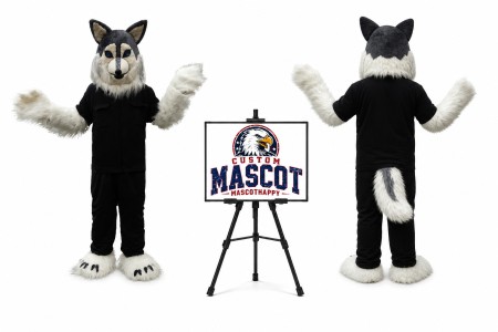 Plush Wolf Husky Mascot Costume