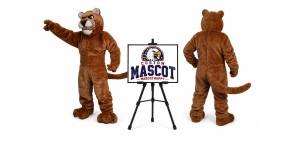 Power Leopard Panther Cat Cougar Mascot Costume Power Leopard Panther Cat Cougar Mascot Costume