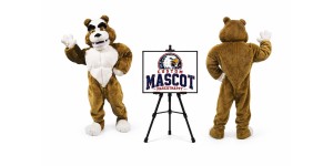 Power Muscular Bulldog Mascot Costume Power Muscular Bulldog Mascot Costume