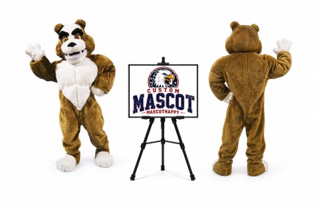 Power Muscular Bulldog Mascot Costume