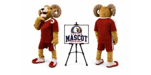 Power Rams Mascot Costume Power Rams Mascot Costume
