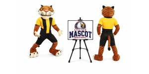 Power Tiger Mascot Costume Power Tiger Mascot Costume