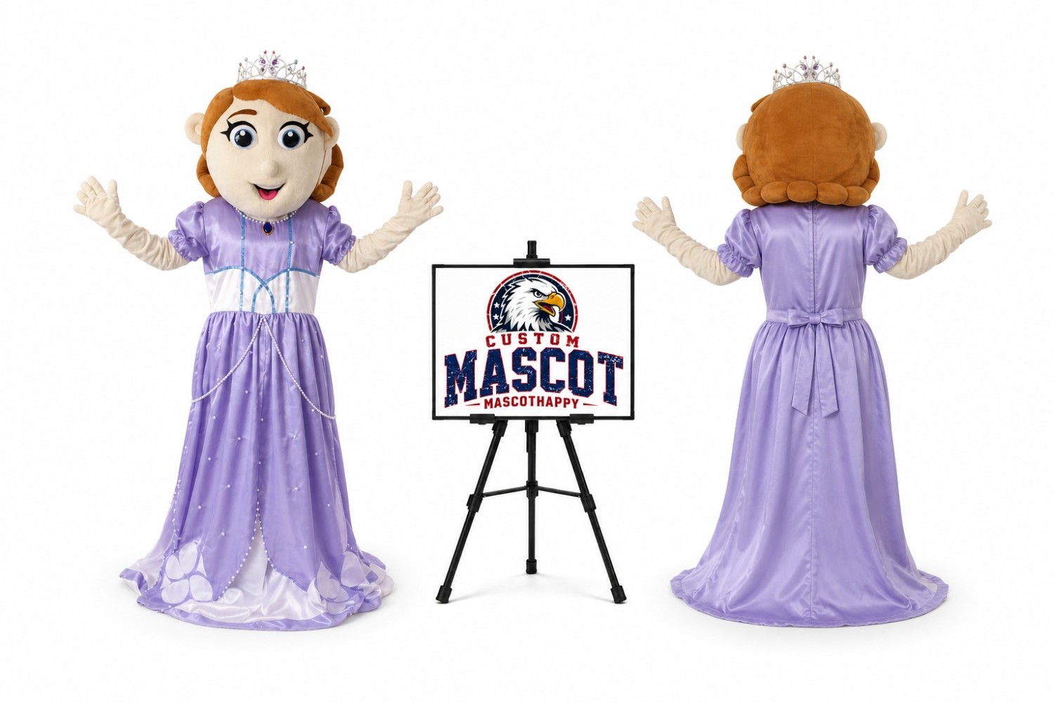 Princess Girl Mascot Costume Princess Girl Mascot Costume