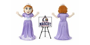 Princess Girl Mascot Costume Princess Girl Mascot Costume