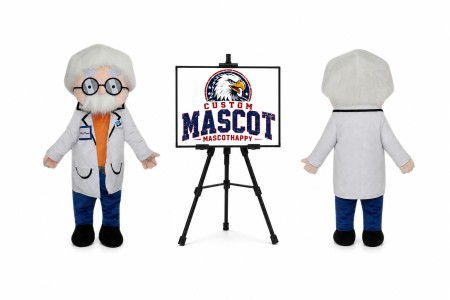 Professor Old Man Mascot Costume