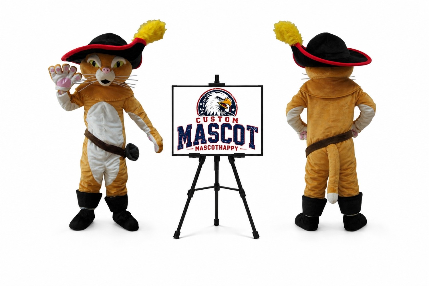 Puss In Boots Cat Mascot Costume Puss In Boots Cat Mascot Costume