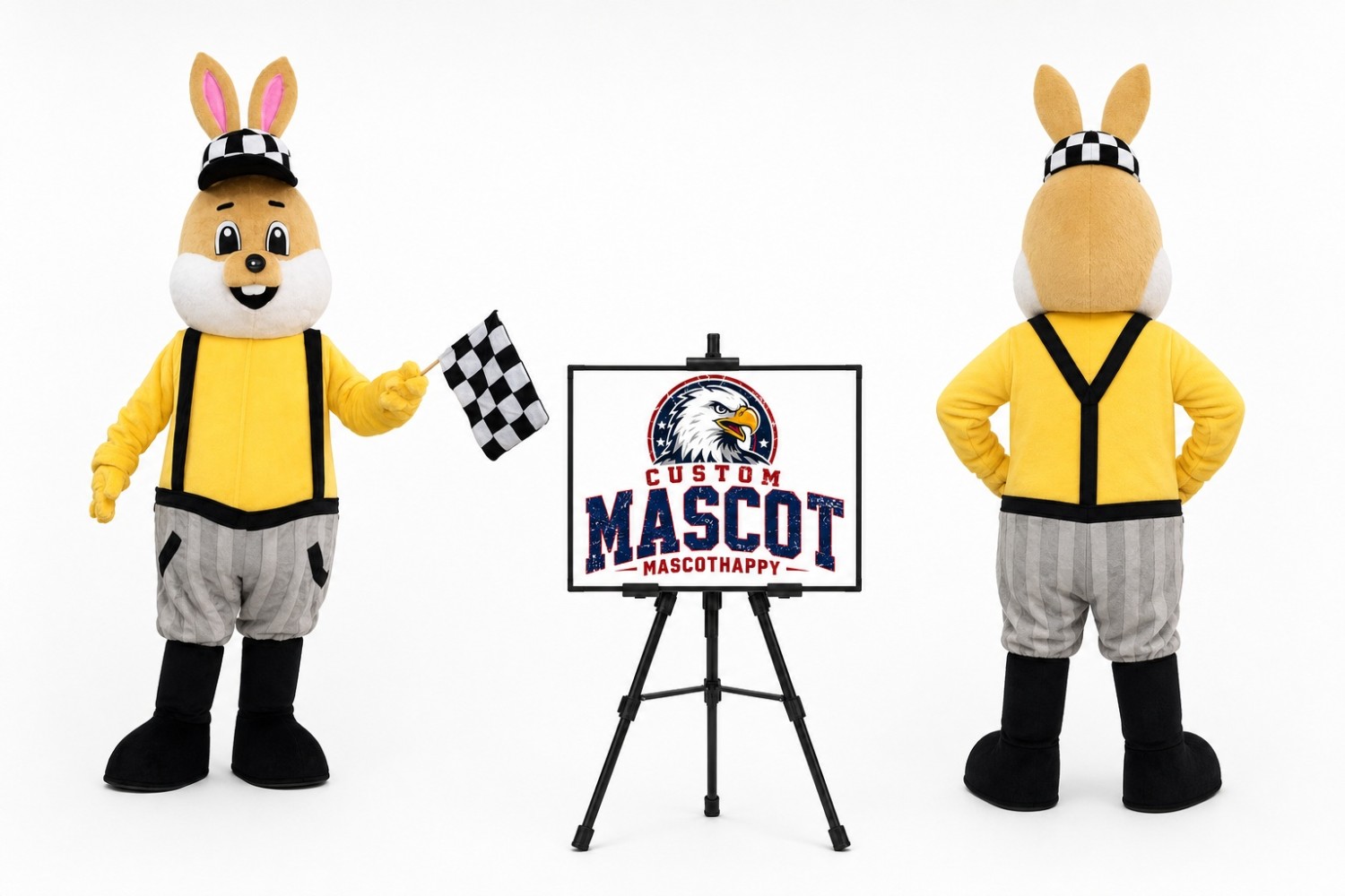 Racing Rabbit Bunny Easter Mascot Costume for Easter Events Racing Rabbit Bunny Easter Mascot Costume for Easter Events