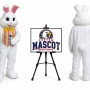 Rainbow Rabbit Bunny Easter Mascot Costume for Easter Events