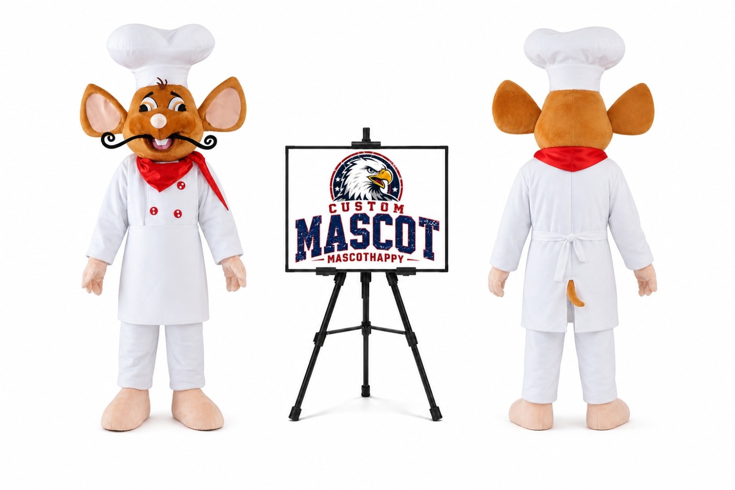 Rat Mouse Cook Chef Mascot Costume for Food Events Rat Mouse Cook Chef Mascot Costume for Food Events