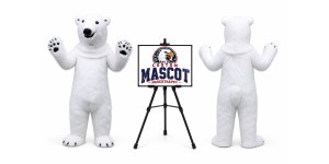 Realistic Furry Polar Bear Mascot Costume Realistic Furry Polar Bear Mascot Costume