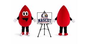 Blood Drop Mascot Costume Blood Drop Mascot Costume