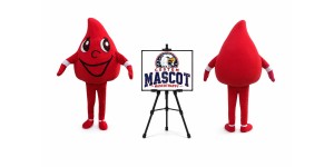 Blood Drops Mascot Costume Blood Drops Mascot Costume