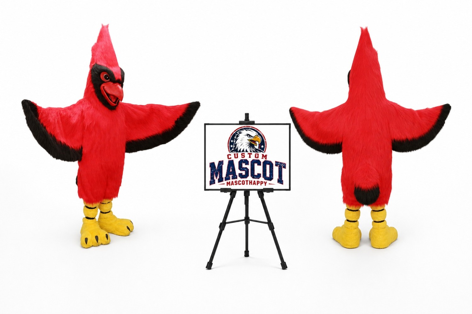 Cardinal Mascot Costume Cardinal Mascot Costume
