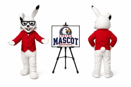 Coat Rabbit Mascot Costume for Easter Events