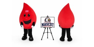 Drop Blood Mascot Costume Drop Blood Mascot Costume