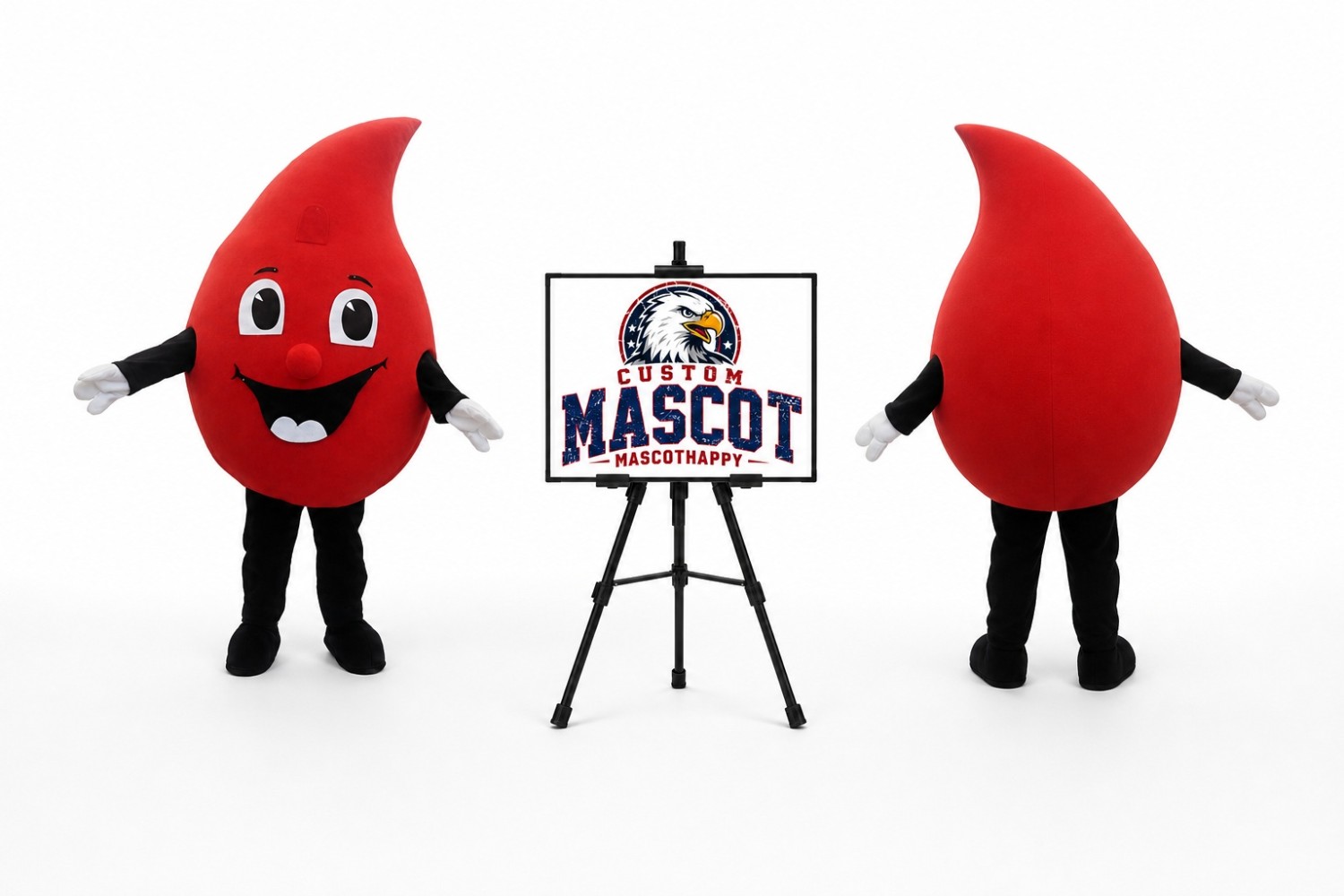 Drop of Blood Mascot Costume Drop of Blood Mascot Costume