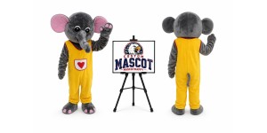 Heart Elephant Mascot Costume Heart Elephant Mascot Costume