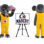 Heart Elephant Mascot Costume