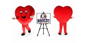 Heart Love Mascot Costume Heart Love Mascot Costume