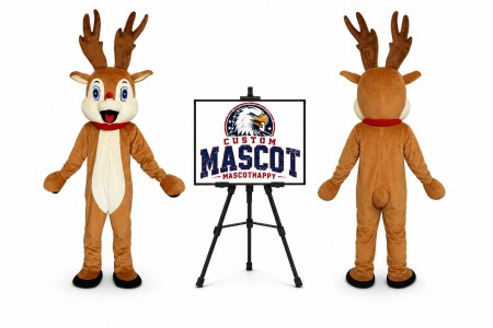 Nose Reindeer Mascot Costume for Christmas Events