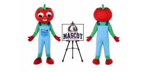 Tomato Apple Mascot Costume for Food Events Tomato Apple Mascot Costume for Food Events