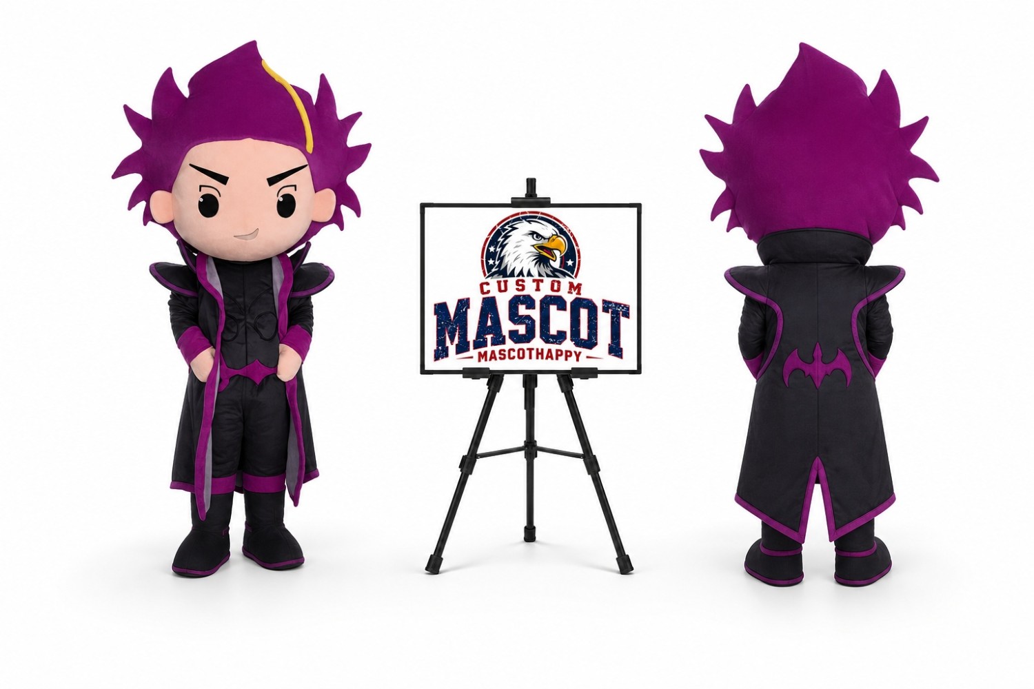 Haired Boy Mascot Costume Haired Boy Mascot Costume