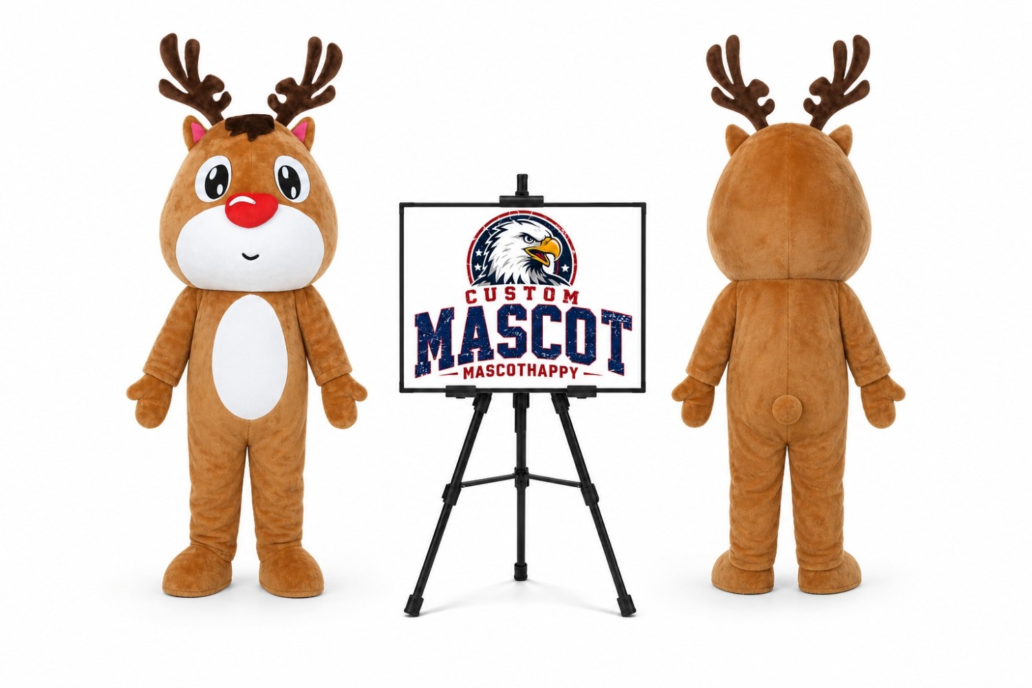Reindeer Christmas Deer Mascot Costume for Christmas Events Reindeer Christmas Deer Mascot Costume for Christmas Events