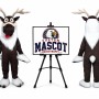 Reindeer Long Hair Quality Mascot Costume for Christmas Events