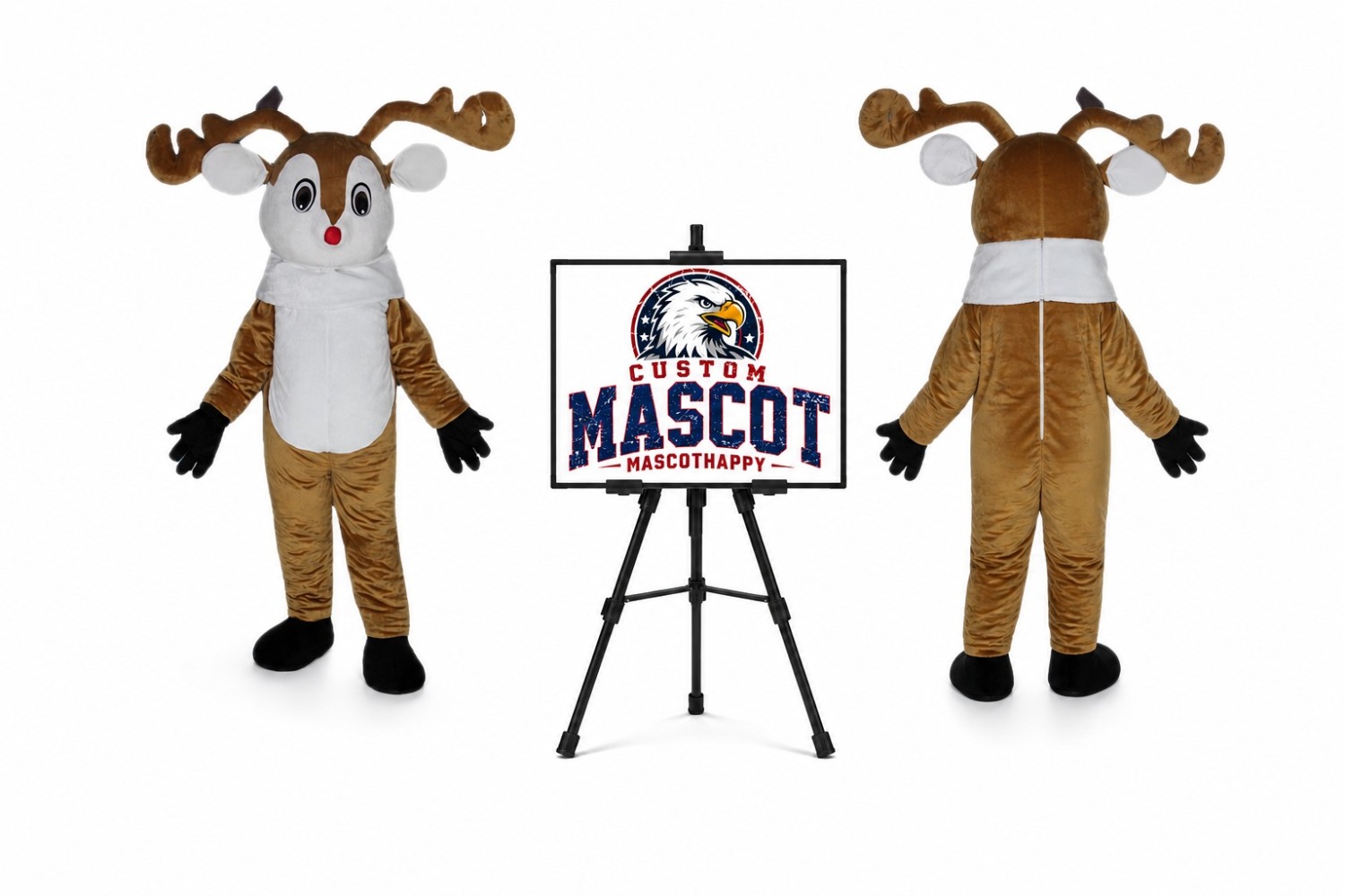 Reindeer Mascot Costume for Christmas Events Reindeer Mascot Costume for Christmas Events