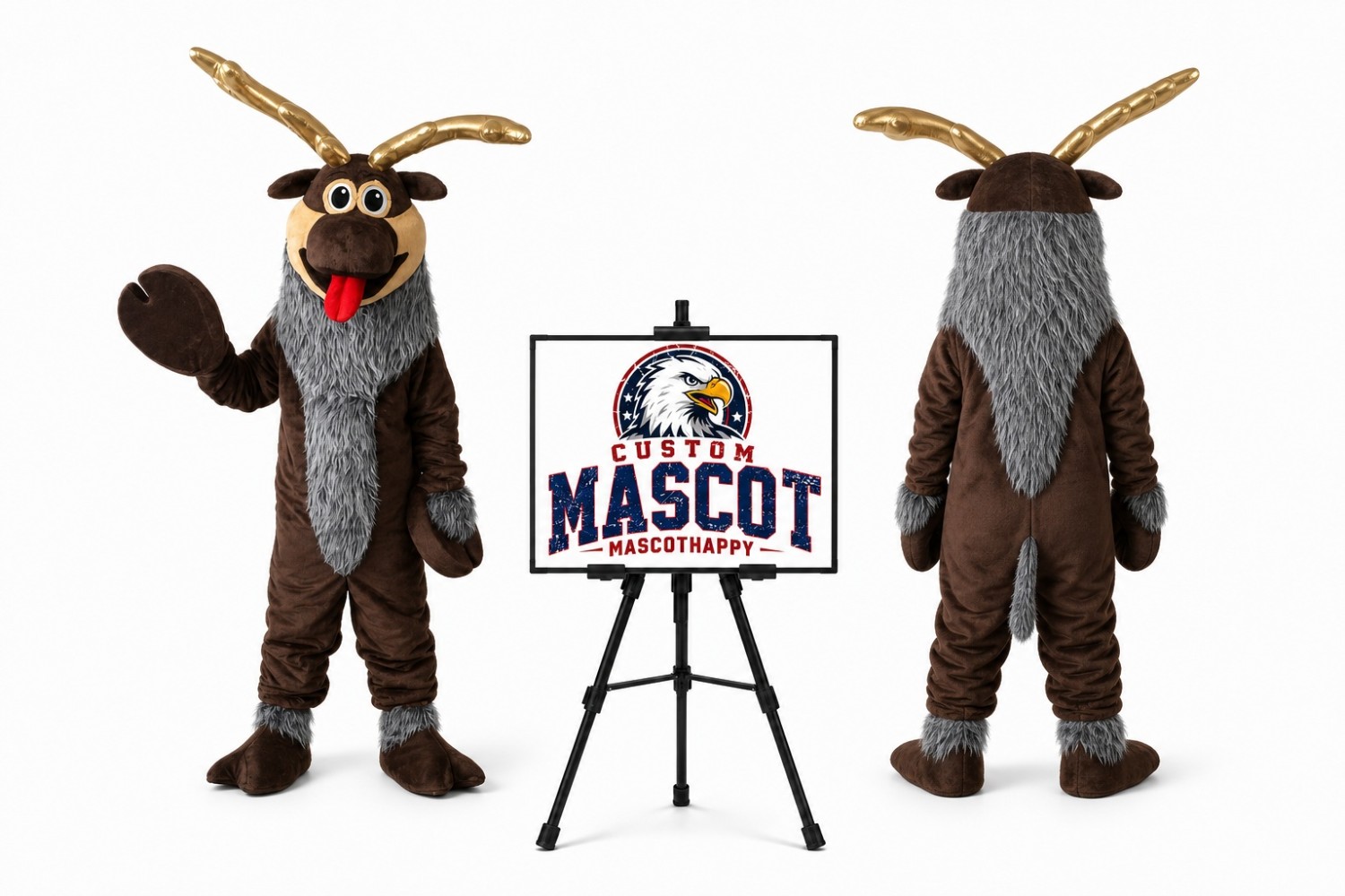 Reindeer Mascot Costume for Christmas Events Reindeer Mascot Costume for Christmas Events